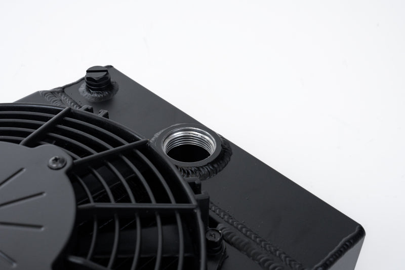CSF Universal Drag Race / Tuck Radiator w/9in Spal Fan - 10.5in H x 10in L x 3.6in W - Black-thumbmail-2