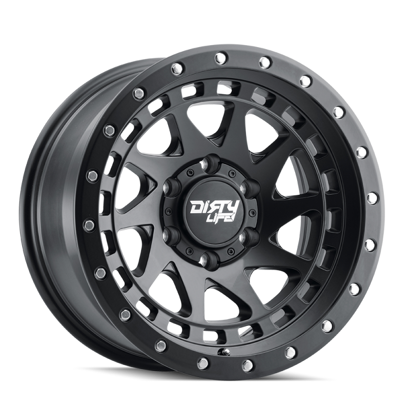 Dirty Life 9311 Enigma Pro 17x9/6x139.7 BP/-12mm Offset/106mm Hub Matte Black Wheel - Beadlock-thumbmail-1
