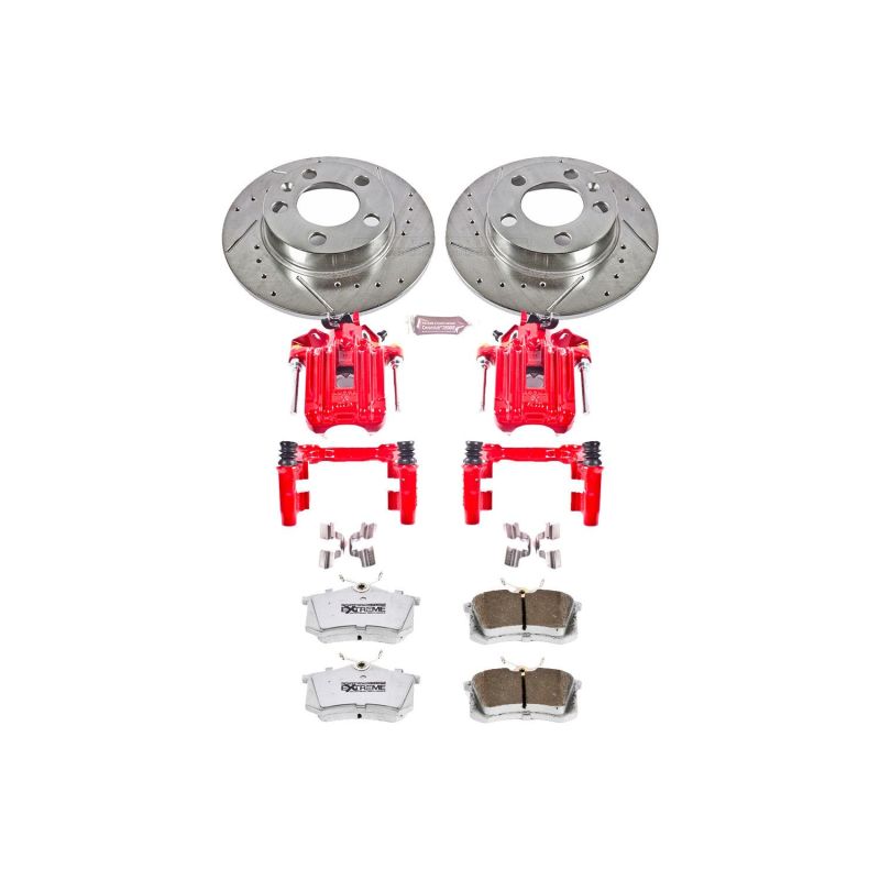 Power Stop 01-05 Volkswagen Jetta Rear Z26 Street Warrior Brake Kit w/Calipers-thumbmail-1