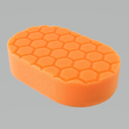 Chemical Guys Hex-Logic Medium Cutting Hand Applicator Pad - Orange - 3in x 6in x 1in