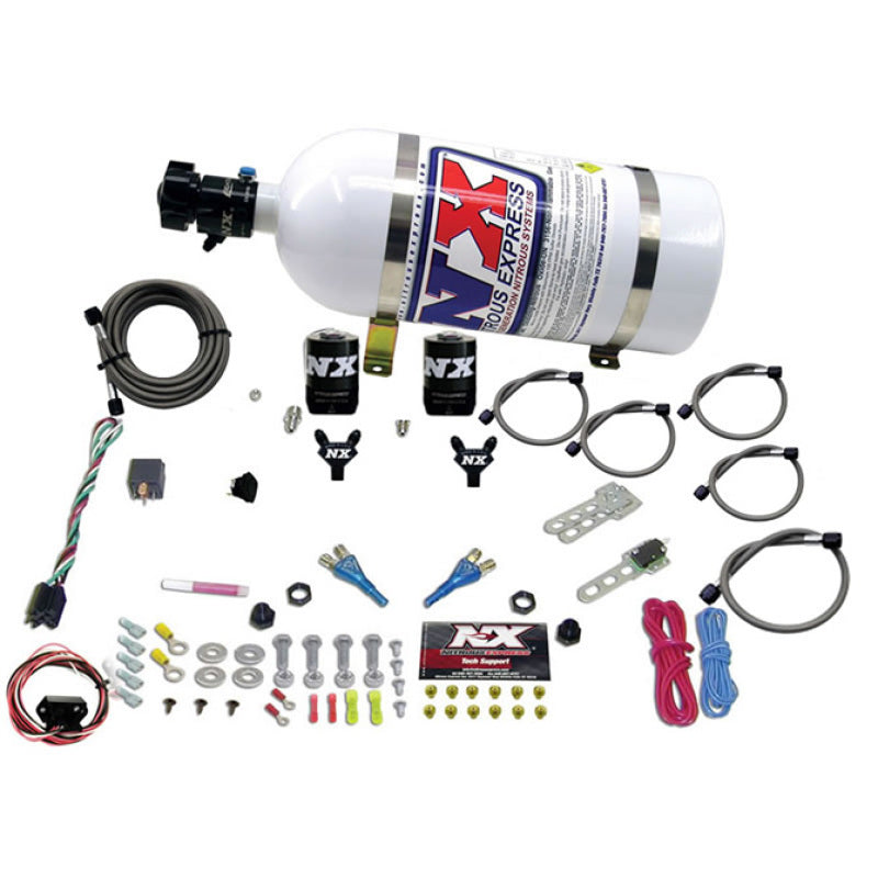 Nitrous Express 03-18 Nissan 350Z/370Z Dual Nozzle (35-150HP) w/10lb Bottle-thumbmail-1
