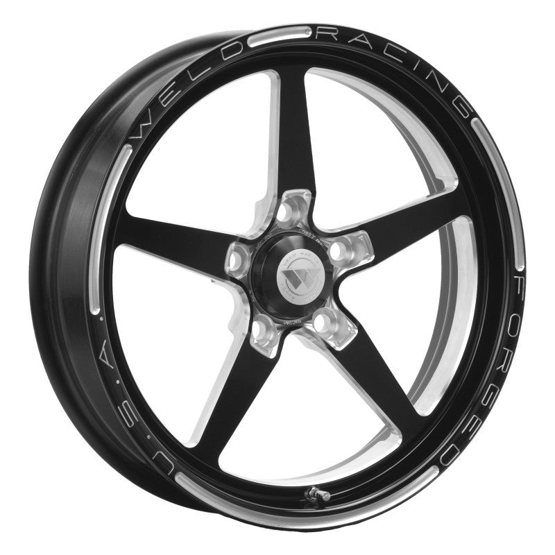 Weld Alumastar 1-Piece 17x4.5 / 5x4.5 BP / 2.25in. BS Black Wheel - Non-Beadlock-thumbmail-1