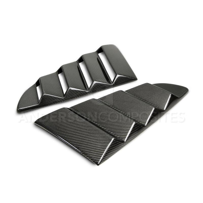Anderson Composites 2015-2017 Ford Mustang Type-V Style Window Louvers - Vented-thumbmail-1