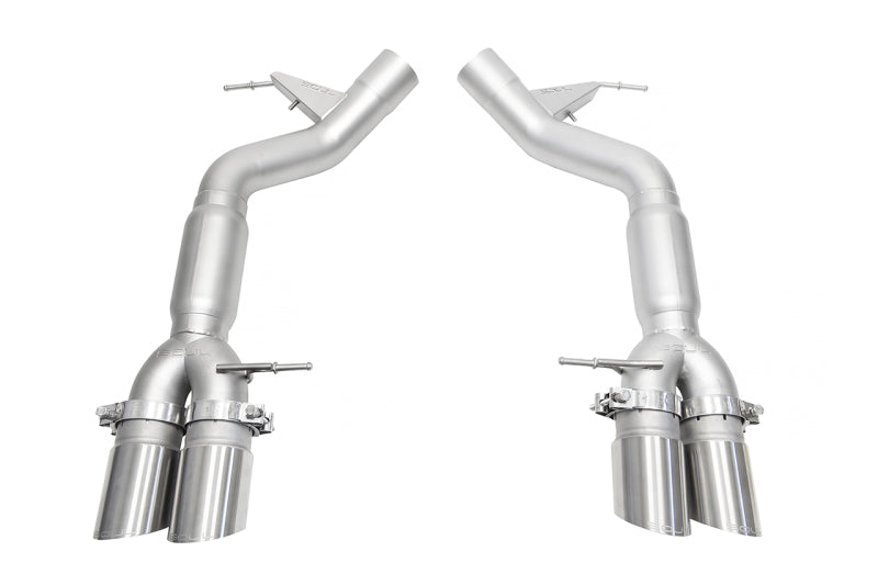 SOUL 12-18 BMW F06 / F12 / F13 M6 Resonated Muffler Bypass Exhaust - 3.5in Slash Cut Brushed Tips-thumbmail-1