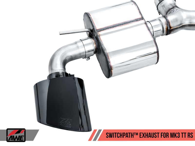 AWE Tuning 18-19 Audi TT RS 2.5L Turbo Coupe 8S/MK3 SwitchPath Exhaust w/Diamond Black RS-Style Tips-thumbmail-2