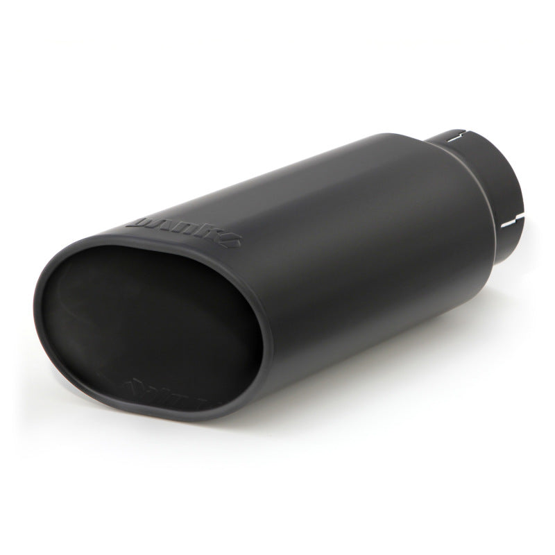 Banks Power Tailpipe Tip Kit - SS Obround Slash Cut - Black - 4in Tube - 5in X 6in X 14in-thumbmail-1