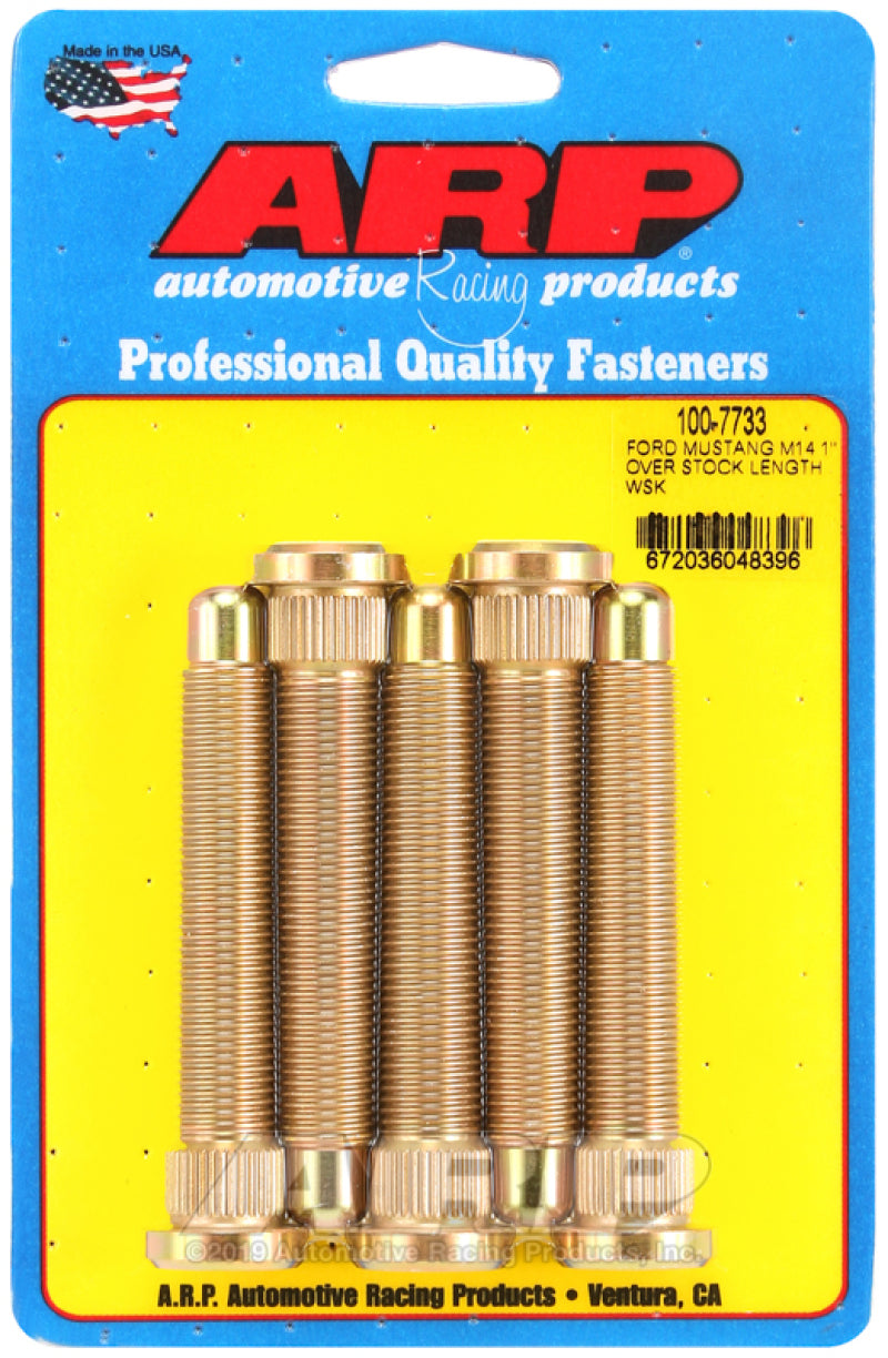 ARP 2015 Ford Mustang M14 1in Over Stock Length Wheel Stud Kit-thumbmail-1