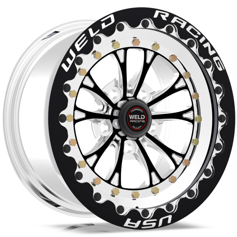 Weld Vitesse 15x12 / 5x4.75 BP / 6.5in. BS Black Wheel - Black Single Beadlock MT-thumbmail-1
