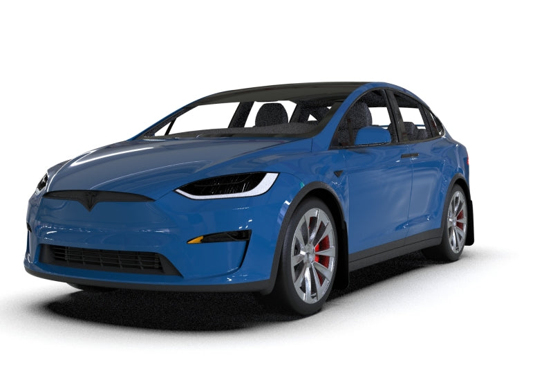 Rally Armor 2022 Tesla Model X Black UR Mud Flap w/ Dark Grey Logo-thumbmail-1