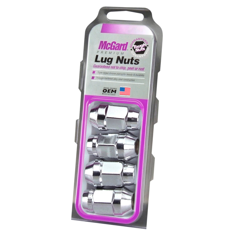 McGard Hex Lug Nut (Cone Seat Bulge Style) M14X1.5 / 22mm Hex / 1.945in. Length (4-Pack) - Chrome-thumbmail-5