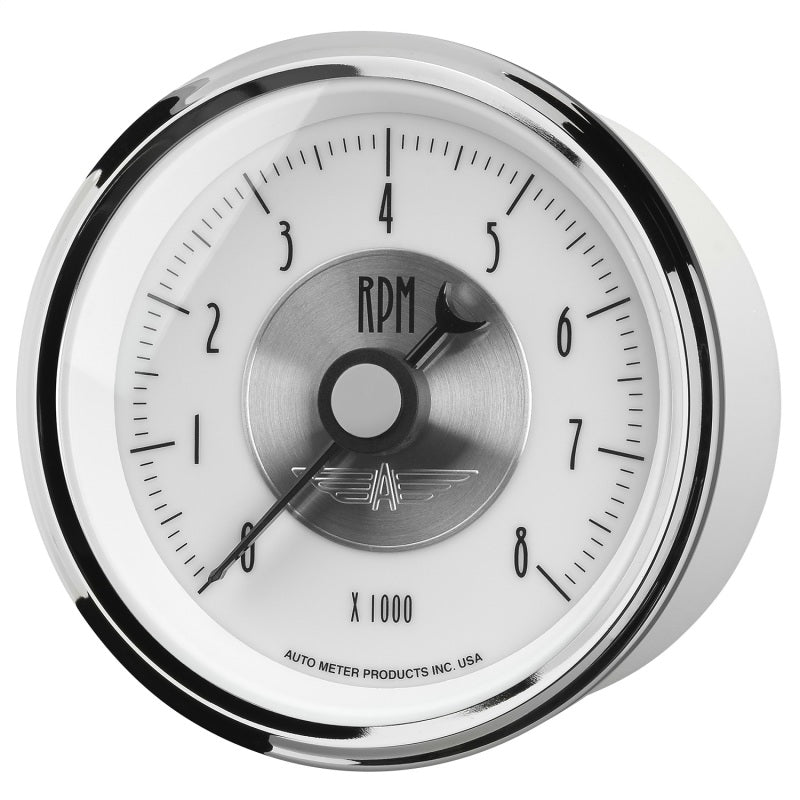 Autometer Prestige Pearl Series - Tachometer 3 3/8in 8K RPM In-Dash-thumbmail-2
