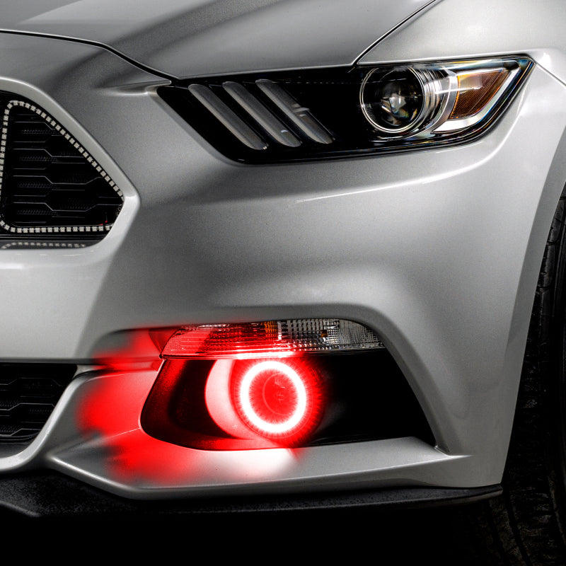 Oracle 15-17 Ford Mustang Dynamic RGB+A Projector Surface Mount Fog Light Halo Kit - ColorSHIFT-thumbmail-2