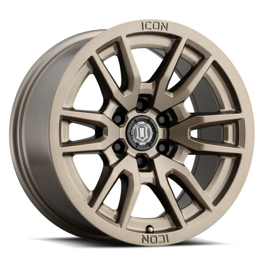 ICON Vector 6 17x8.5 6x120 0mm Offset 4.75in BS 67mm Bore Bronze Wheel