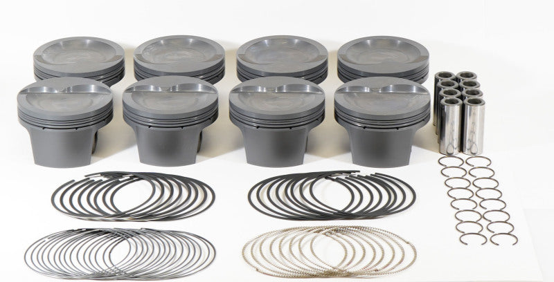 Mahle MS Piston Set SBF 408ci 4.030in Bore 4.000in Stroke 6.2in Rod .927 Pin -20cc 10.0 CR Set of 8-thumbmail-1