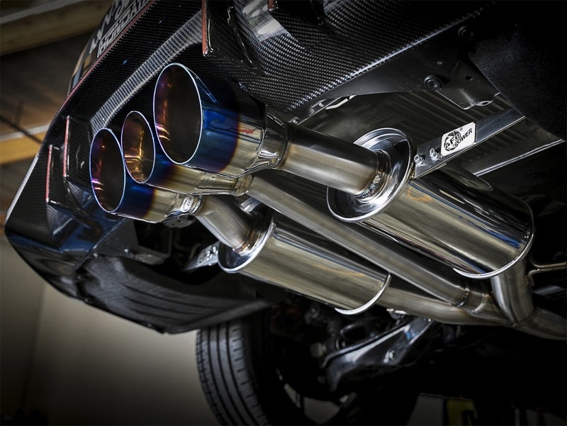 aFe Takeda 3in 304 SS Cat-Back Exhaust w/ Blue Flame Tips 2017+ Honda Civic Type R I4 2.0L (t)-thumbmail-2