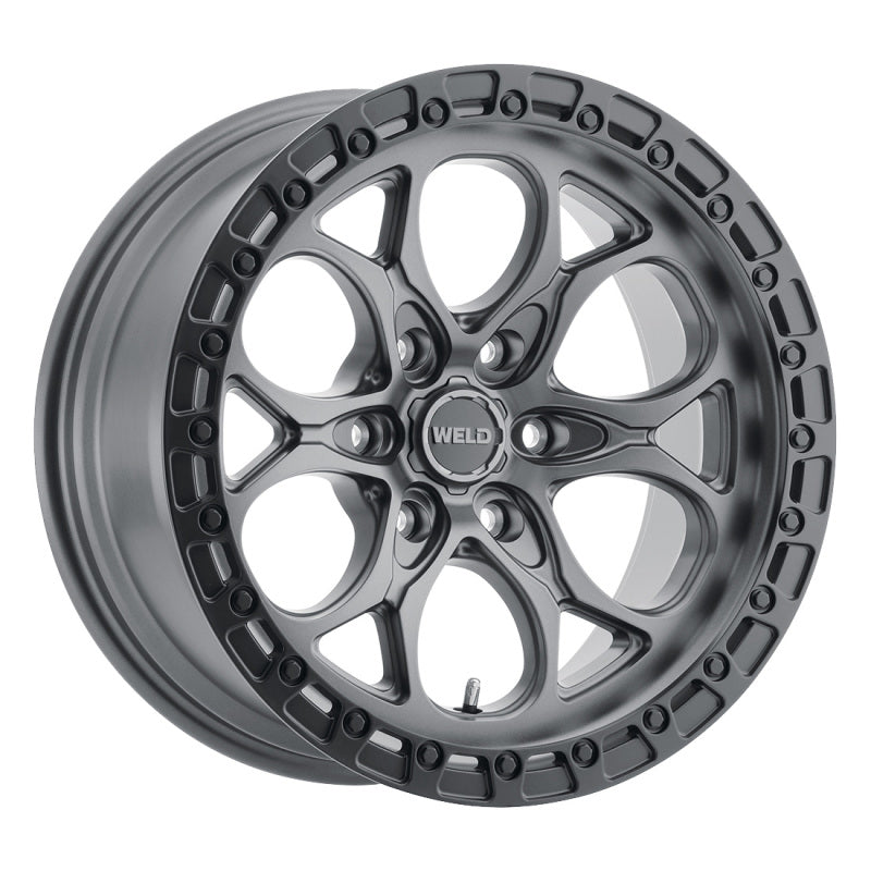 Weld Off-Road W107 20X9 Ledge 6X139.7 ET00 BS5.00 Satin Gun / Black Ring 106.1-thumbmail-1