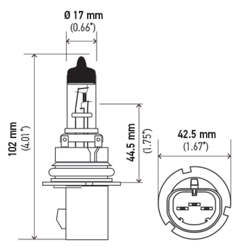 Hella Optilux XB White Halogen Bulbs HB5 9007 12V 100/80W (2 pack)-thumbmail-2