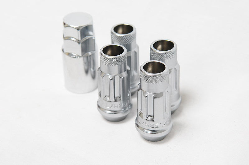 Wheel Mate 12x1.25 48mm Muteki SR48 Silver Open End Locking Lug Nut - Set of 4-thumbmail-1