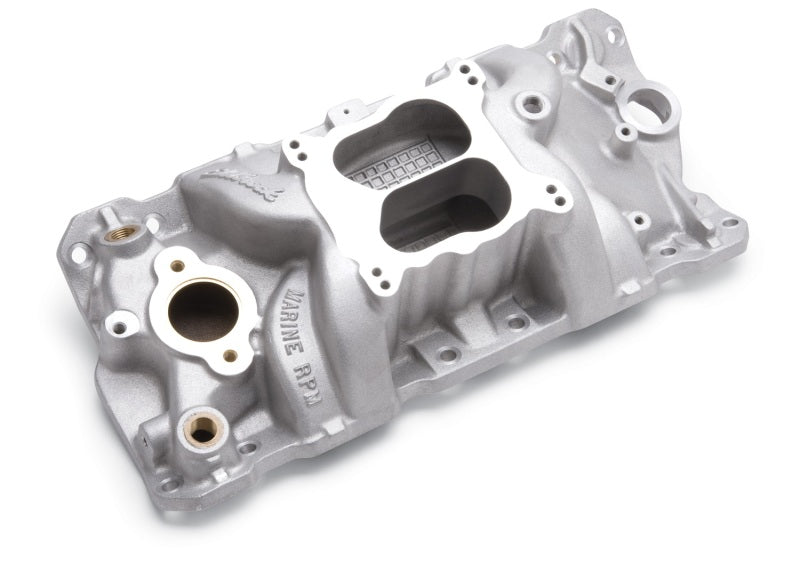 Edelbrock Manifold SBC 23-Degree Marine RPM 1987-1995 w/ Brass-thumbmail-4