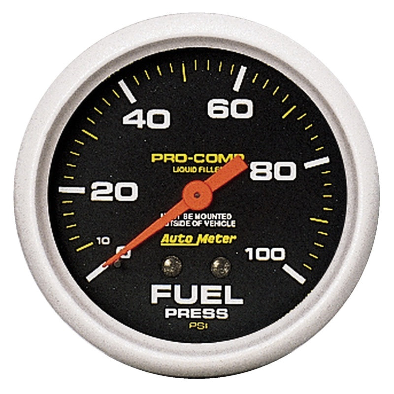 Autometer Liquid Filled Mechanical 2-5/8inch 100 PSI Fuel Pressure Gauge-thumbmail-1