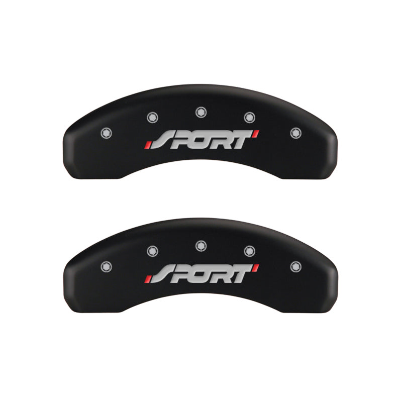MGP 4 Caliper Covers Engraved Front & Rear SPORT Red finish silver ch-thumbmail-4