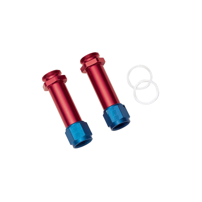 Russell Performance -8 AN Carb Inlet Fittings (2 pcs.) (Red/Blue)-thumbmail-1