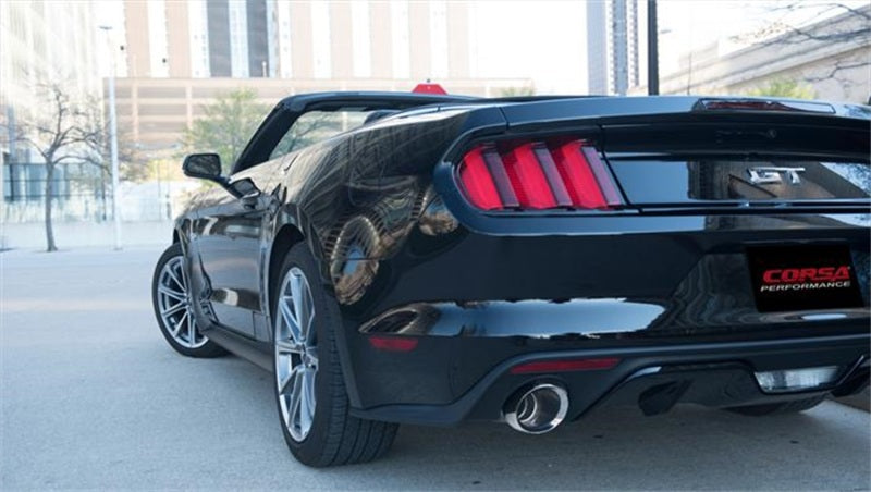 Corsa 15-16 Ford Mustang GT Convertible 5.0L V8 Polished Xtreme Dual Rear Exit Exhaust-thumbmail-2