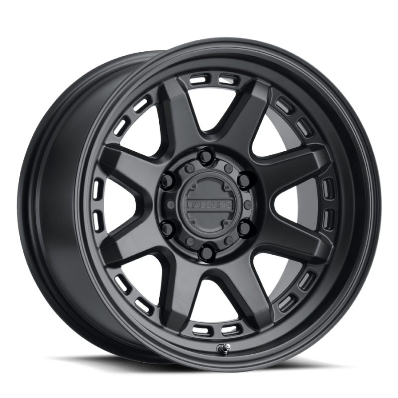 Raceline 947B Scout 17x9in / 8x180 BP / 18mm Offset / 124.2mm Bore - Satin Black Wheel-thumbmail-1