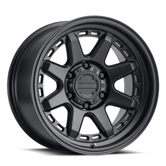 Raceline 947B Scout 17x8.5in / 6x114.3 BP / 18mm Offset / 66.1mm Bore - Satin Black Wheel