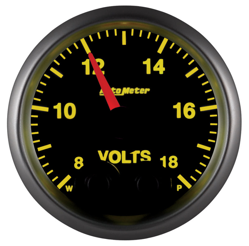 Autometer Elite 52.4mm Peak & Warn w/ Electronic Control 8-18 Volt Voltmeter-thumbmail-2