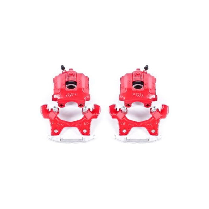 Power Stop 95-99 BMW M3 Rear Red Calipers w/Brackets - Pair-thumbmail-1