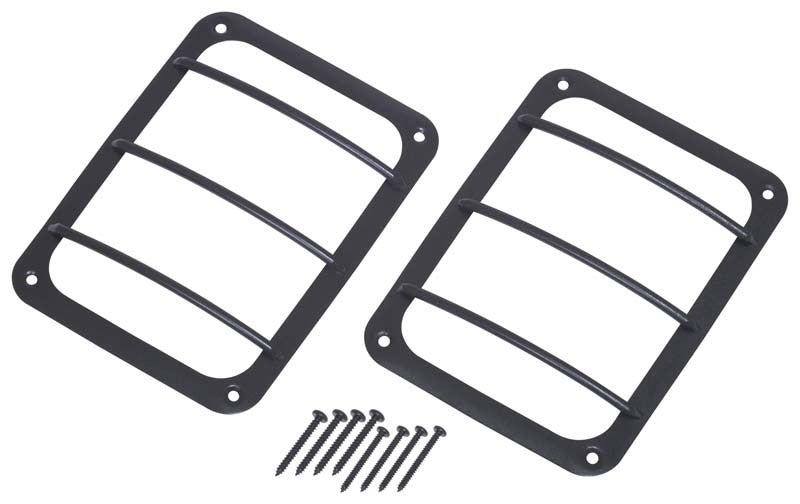 Kentrol 07-18 Jeep Wrangler JK Taillight Guard Pair - Textured Black-thumbmail-1