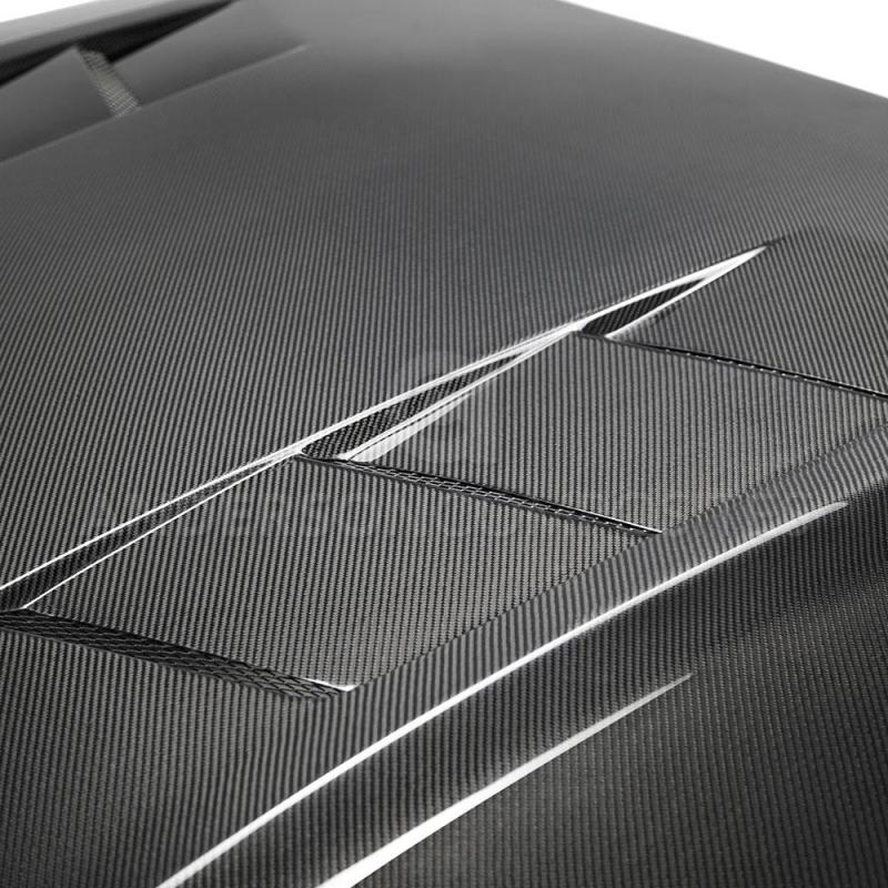 Anderson Composites 2018 Ford Mustang GT Type-SA Style Heat Extractor Double Sided Carbon Fiber Hood-thumbmail-3