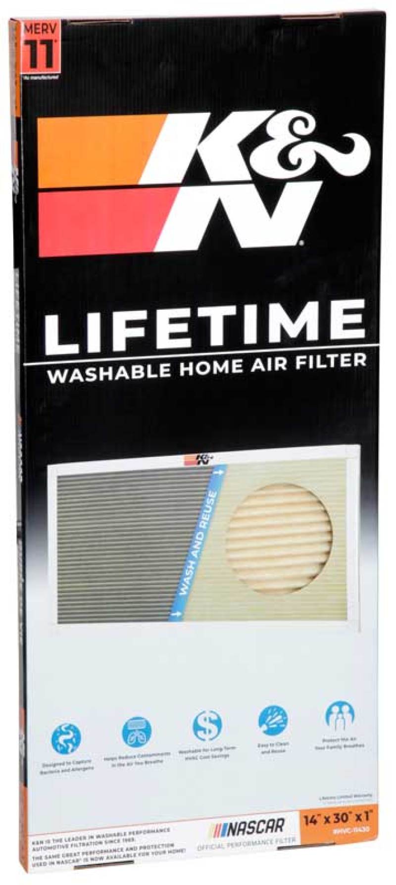K&N HVAC Filter - 14 x 30 x 1-thumbmail-6