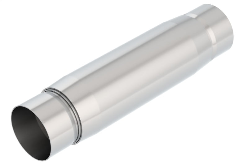 Borla CrateMuffler Resonator Option 3in Center/Center 3.5in Round x 10in - Null Sound Center/Center-thumbmail-1