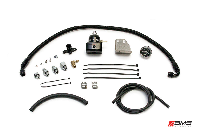 AMS Performance 08-15 Mitsubishi EVO X Fuel Pressure Regulator Kit - Black-thumbmail-2