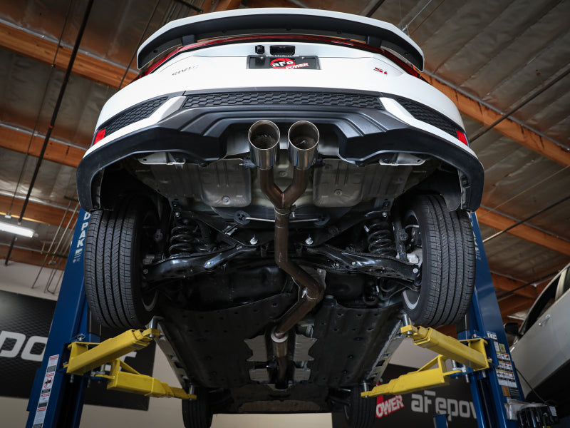 aFe Takeda 2.5in 304SS Cat-Back Exhaust System 17-20 Honda Civic SI Coupe L4-1.5L (t) - Polished Tip-thumbmail-2