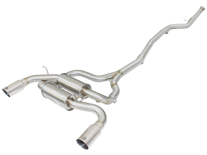 aFe MACHForce XP SS-304 Polish Tip 2.5in Dia Cat Back Exhaust 12-14 BMW 335i (F30) 3.0L (t)-thumbmail-1