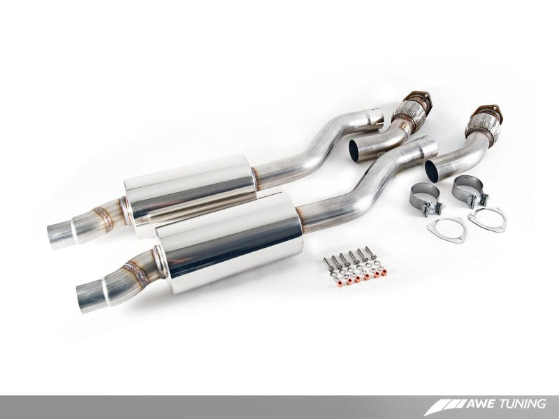 AWE Tuning Audi B8 / B8.5 S5 Cabrio Touring Edition Exhaust - Resonated - Chrome Silver Tips-thumbmail-1