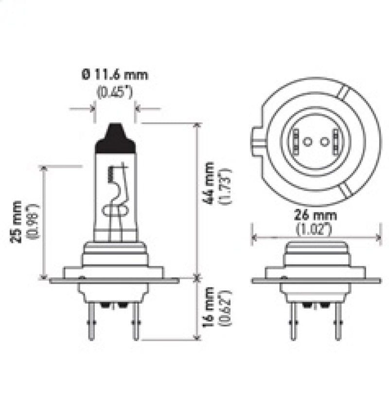 Hella High Wattage Bulb H7 12V 100W PX26d T4.6-thumbmail-9