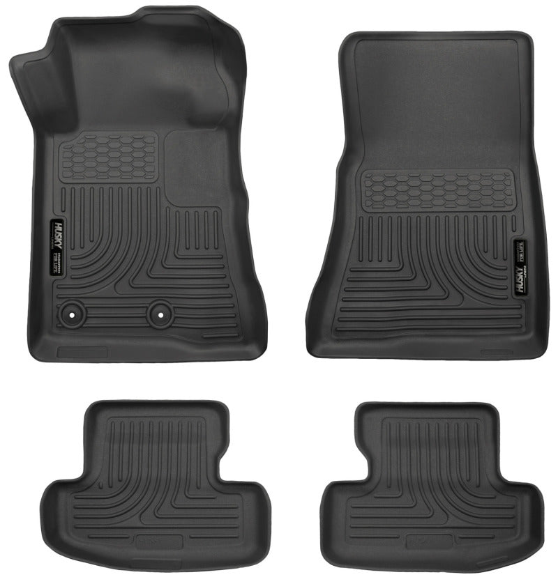 Husky Liners 2015 Ford Mustang WeatherBeater Black Front & Second Seat Floor Liner-thumbmail-1