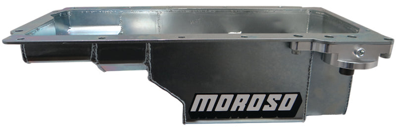 Moroso GM LS Swap (w/Rear Sump & Spin-On Oil Filter Adapter) Wet Sump 7qt 6in Steel Oil Pan-thumbmail-1