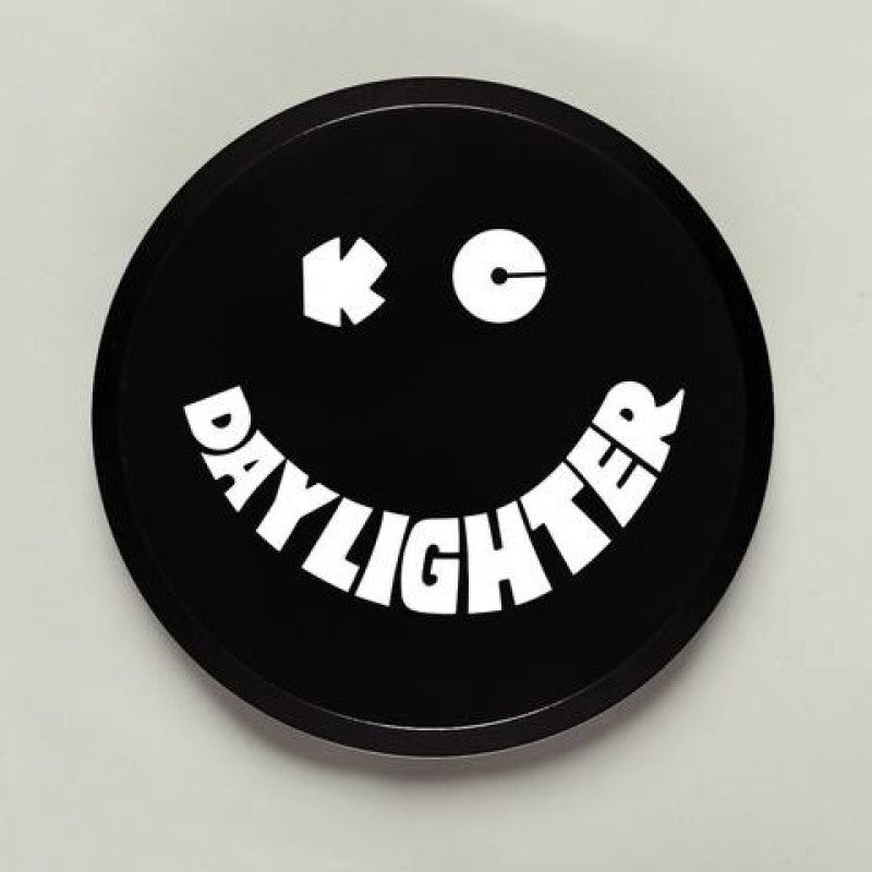 KC HiLiTES 6in. Round Hard Cover for Daylighter/SlimLite/Pro-Sport (Single) - Black w/White Smile-thumbmail-1