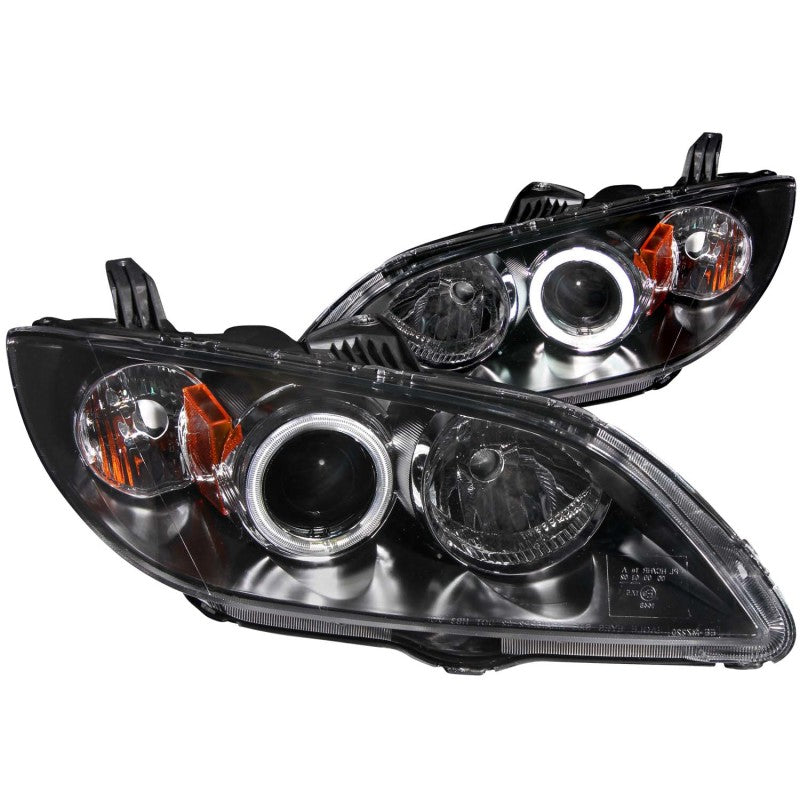 ANZO 2004-2008 Mazda 3 Projector Headlights w/ Halo Black (CCFL)-thumbmail-1