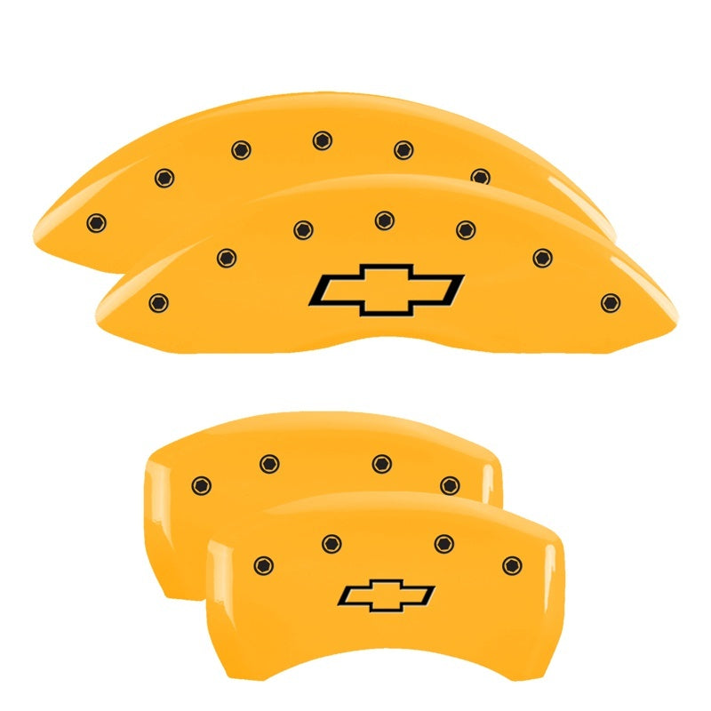 MGP 4 Caliper Covers Engraved Front & Rear Cursive/Challenger Red finish silver ch-thumbmail-2