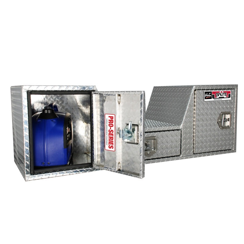 Westin/Brute V Shape Goose Neck 5th Wheel 57in Tailgate Box 1 Drawer/2 Swing Doors - Aluminum-thumbmail-3