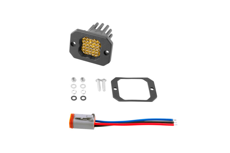 Diode Dynamics Stage Series C1 LED Pod Pro - Yellow Flood Flush ABL Each-thumbmail-3