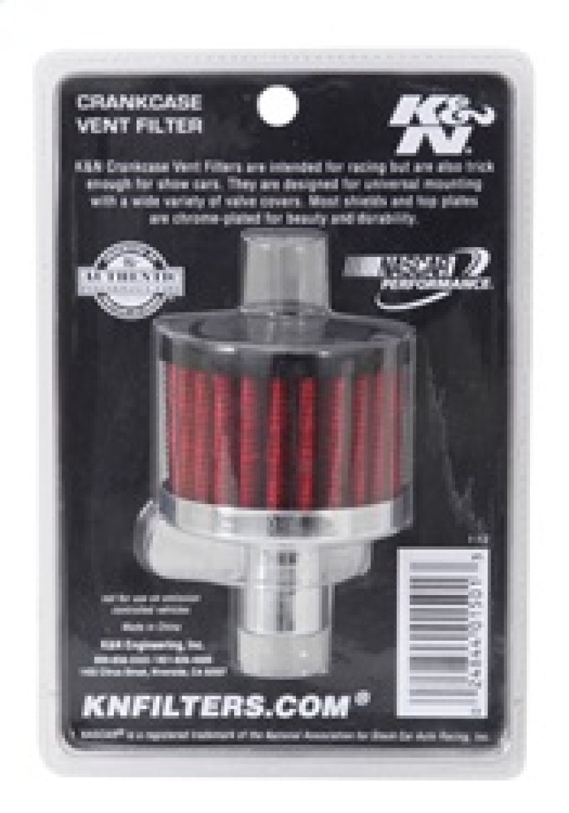 K&N Steel Base Crankcase Vent Filter .75in Vent OD x 2in OD x 1.5in Height-thumbmail-8