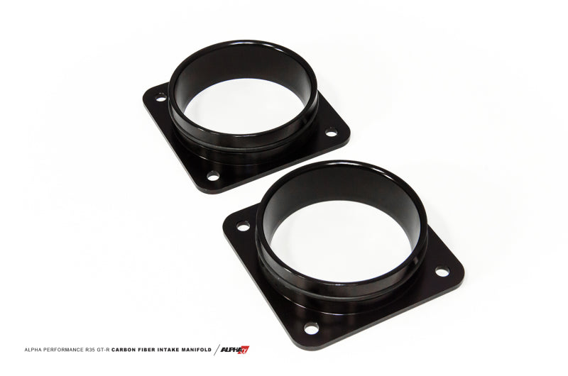 AMS Performance 2009+ Nissan GT-R R35 Stock Throttle Body Adapters for Carbon Intake Manifold-thumbmail-1