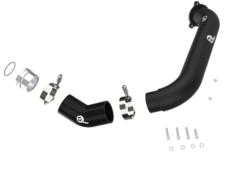 aFe BladeRunner Black 2-3/4in Aluminum Charge Pipe 2021 Toyota Supra GR (A90) I4-2.0L (t) B48-thumbmail-6